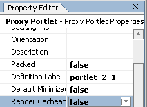 Setting Render Cachable Property to False