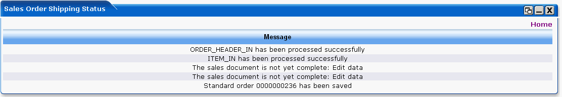 WebLogic Portlets for SAP - Sales Order Shipping Status Portlet - Deletion of a Line Item Confirmation Message Screen