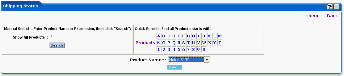 WebLogic Portlets for Siebel - Sales Order Shipping Status Portlet - Create new Line Item Browse Screen