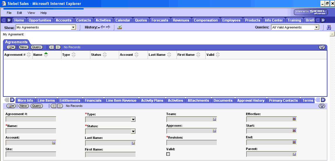 WebLogic Portlets for Siebel - Agreements By Expiry Date Portlet Agreement Siebel Screen