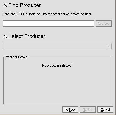 Find/Select Producer Dialog Box