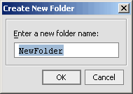 Create New Folder Dialog Box