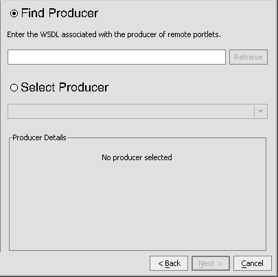 Find/Select a Producer Dialog Box