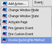 Add Action Drop-down List