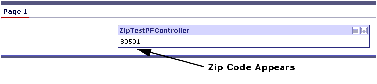 zipTest.portal in a Browser