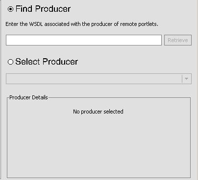 Find Producer/Select Producer Dialog Box