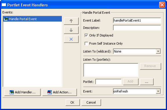 Event Handler Dialog Box Expanded