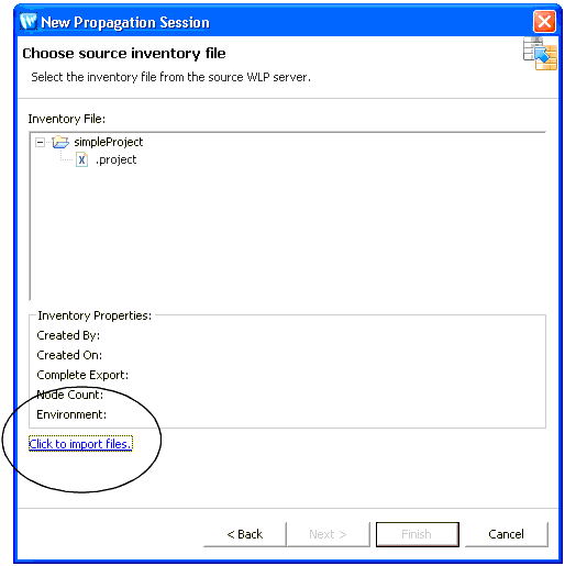 Choose Source Inventory File Dialog