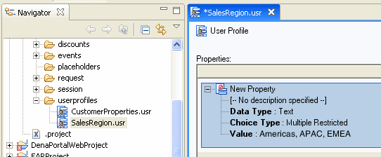 View the Properties in the User Profile Editor