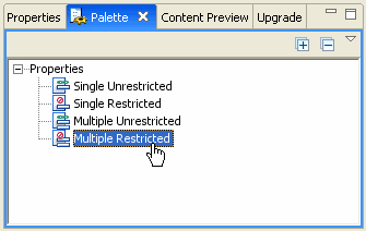  Drag a Property Type, Such as Multiple Restricted, to the User Profile Editor