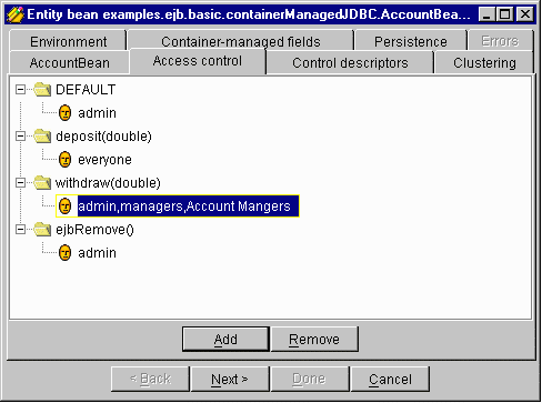 Configuring access