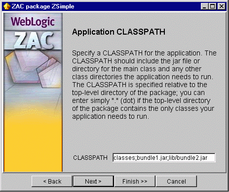 Specifying the package's CLASSPATH