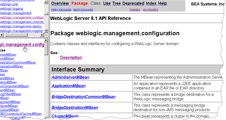 Javadoc for the configuration Package