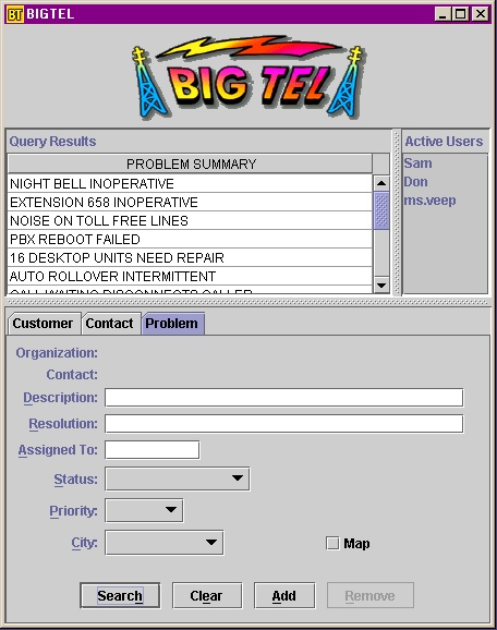 The problem query