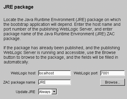 Locating a published JRE