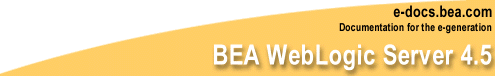 BEA WebLogic Release 4.5