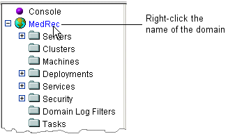 Right-click the Name of the Domain