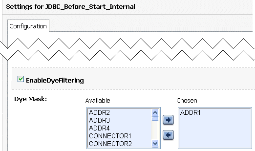 Setting Dye Filtering in the Administration Console