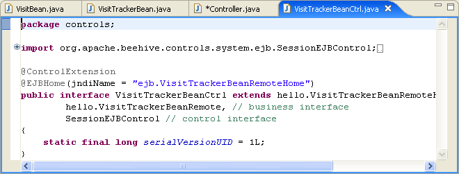 VisitTrackerBeanCtrl.java code