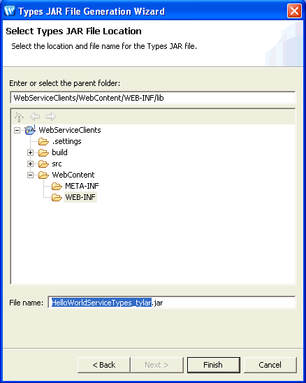 Types JAR File Generation Wizard