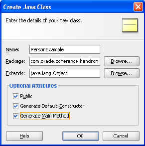 Creating a Java Class with a main() Method
