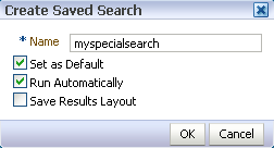 The Create Saved Search page is shown.