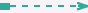 Thin, dashed, teal, one-way arrow