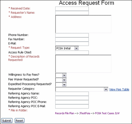 Surrounding text describes accessrequestform.gif.