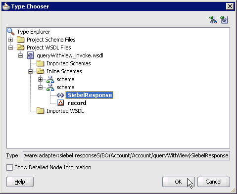 Type Chooser dialog box