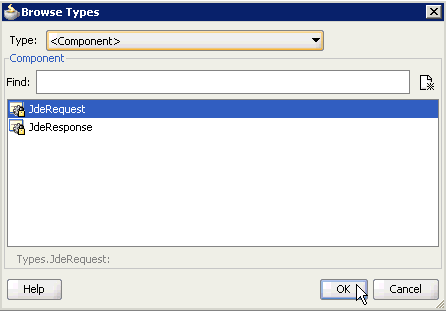 Browse Types dialog