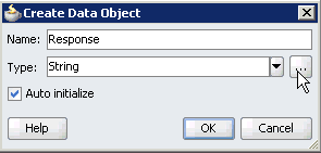 Create Data Object dialog