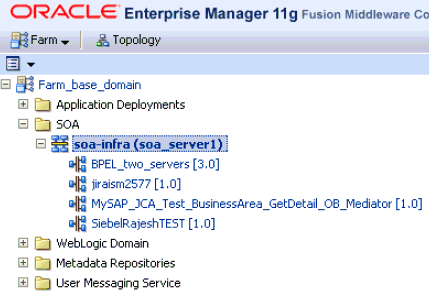 Oracle Enterprise Manager console