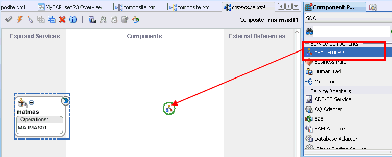 Components pane