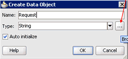 Create Data Object dialog