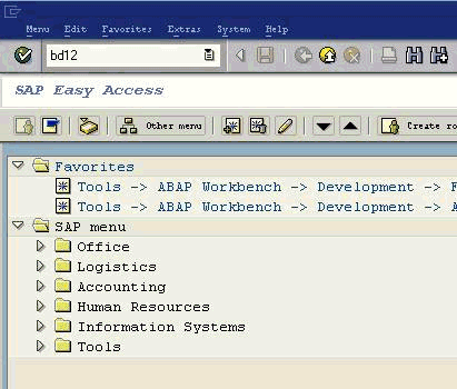 SAP Workbench