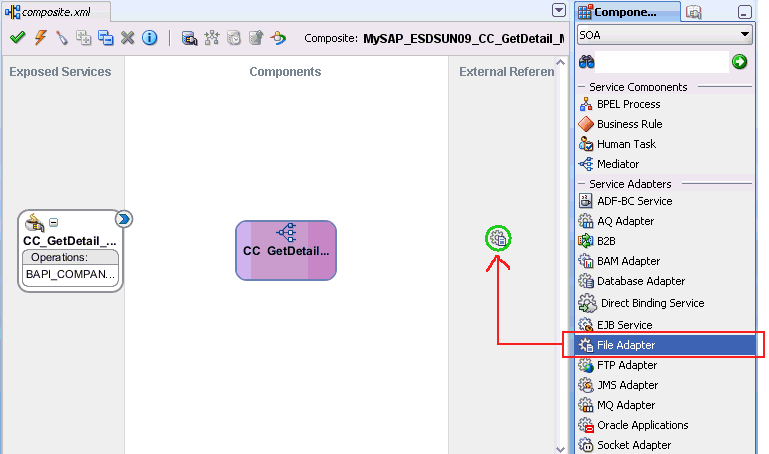 Components pane