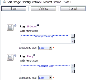 Edit Stage Configuration