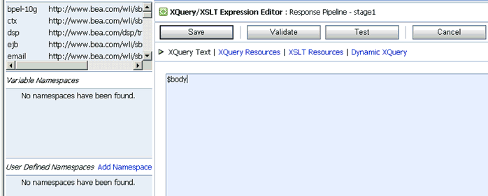 XQuery/XSLT Expression Editor