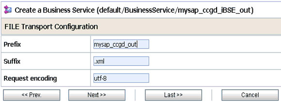 FILE Transport Configuration