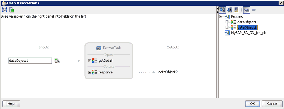 Data Associations window