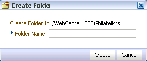 Create Folder dialog