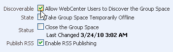 Allow group space discovery enabled