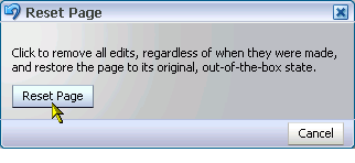 Reset Page dialog