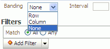 Banding type and interval