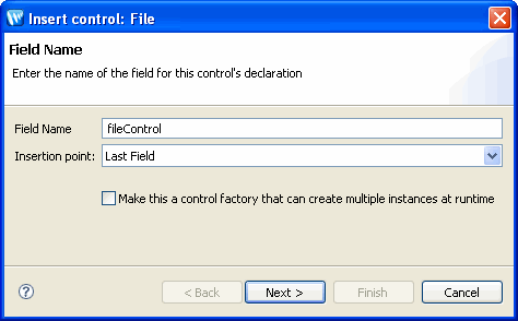 Insert Control: File