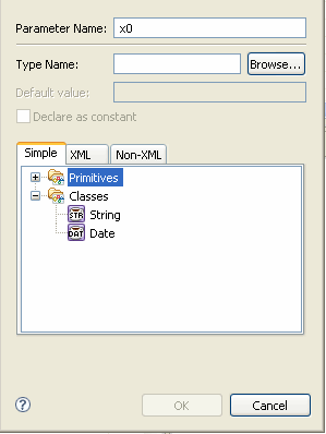 Specify Data Type for Parameters