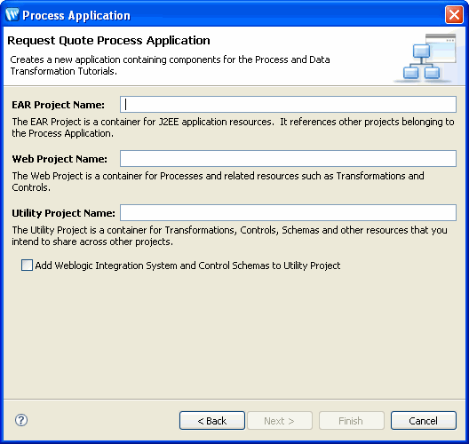 Process Application Dialog Box