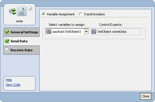 Configure Send Data