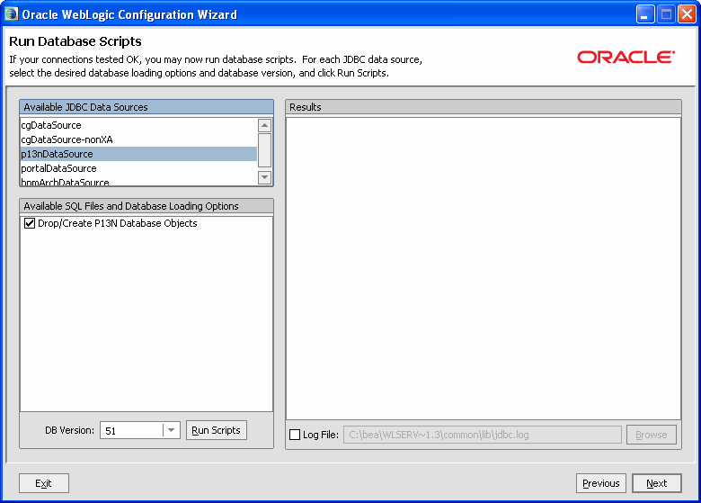 Running Database Scripts 