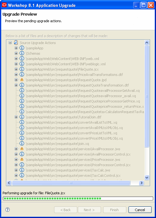 Upgrade Progress Indicator 